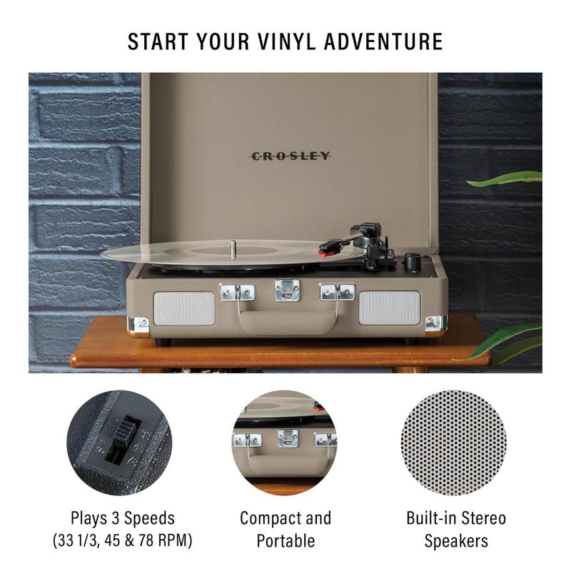 Toca-Discos de Vinil Crosley CR8005F-TE Cruiser - Vitrola e Toca